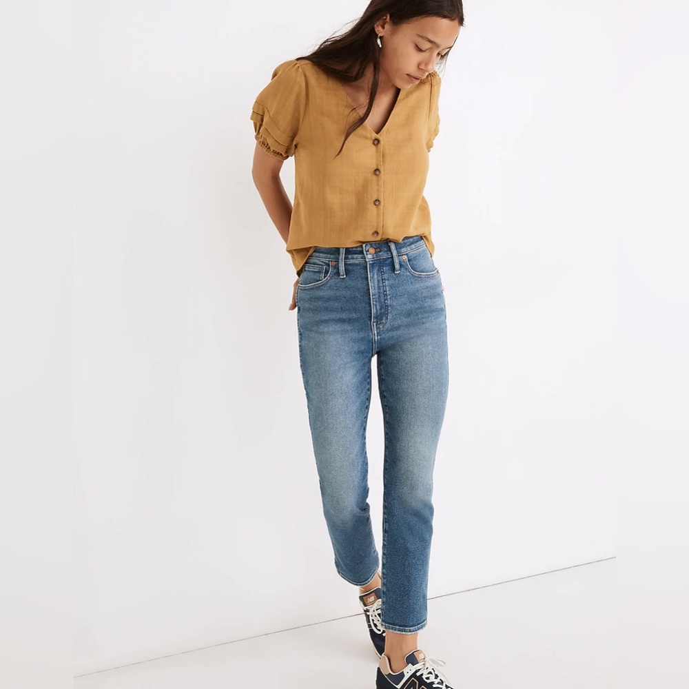 ❌SOLD❌Madewell Curvy Stovepipe Jeans in Ditmas Wash - 26